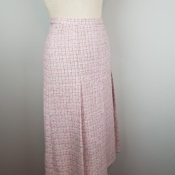 Vintage 1950's Classic Pale Pink Tweed 2 pc Tweed Blazer Skirt Suit Set * Small - Picture 15 of 16